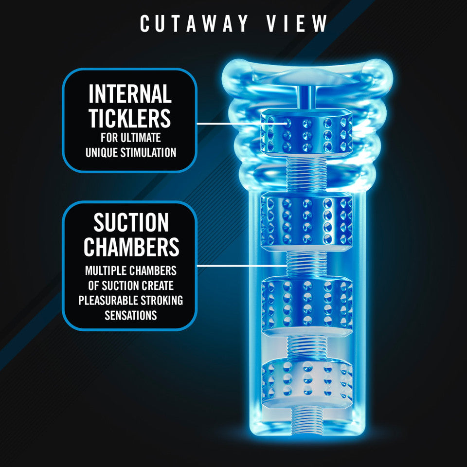 M For Men Soft and Wet All Nighter Glow In The Dark Self Lubricating Stroker BLUSH