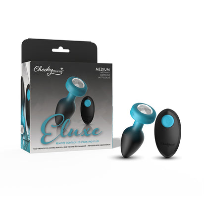 Eluxe Vibrating Clear Gem Bluombre Plug With Remote