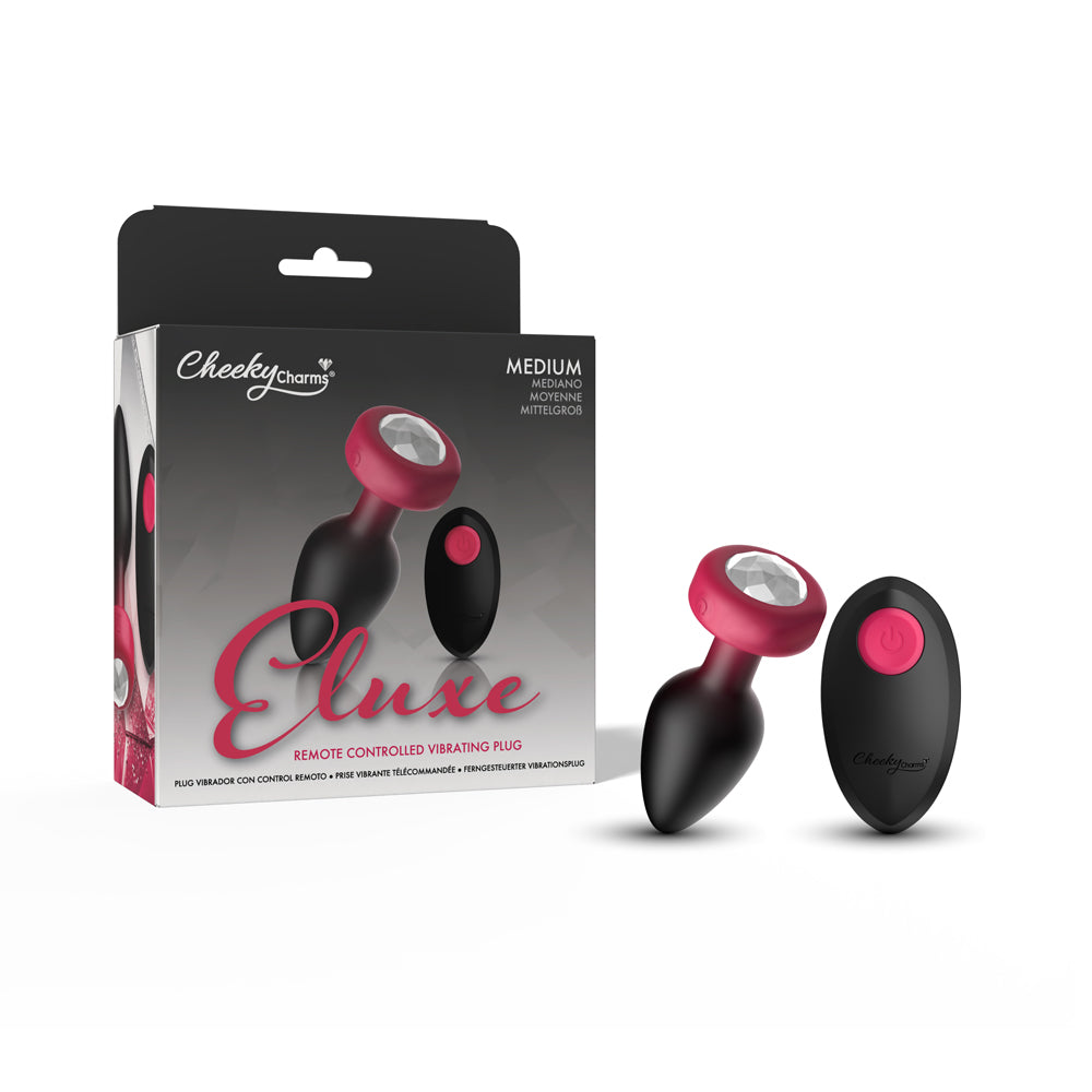 Eluxe Vibrating Clr Gem Rbyombre Plug With Remote