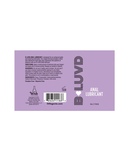 B-Luvd Anal Lubricant LITTLE GENIE