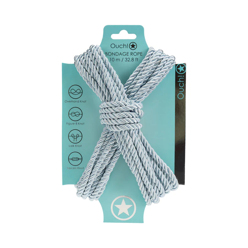 Ouch! Bondage Rope 10 m Nylon Powder Blue OUCH!