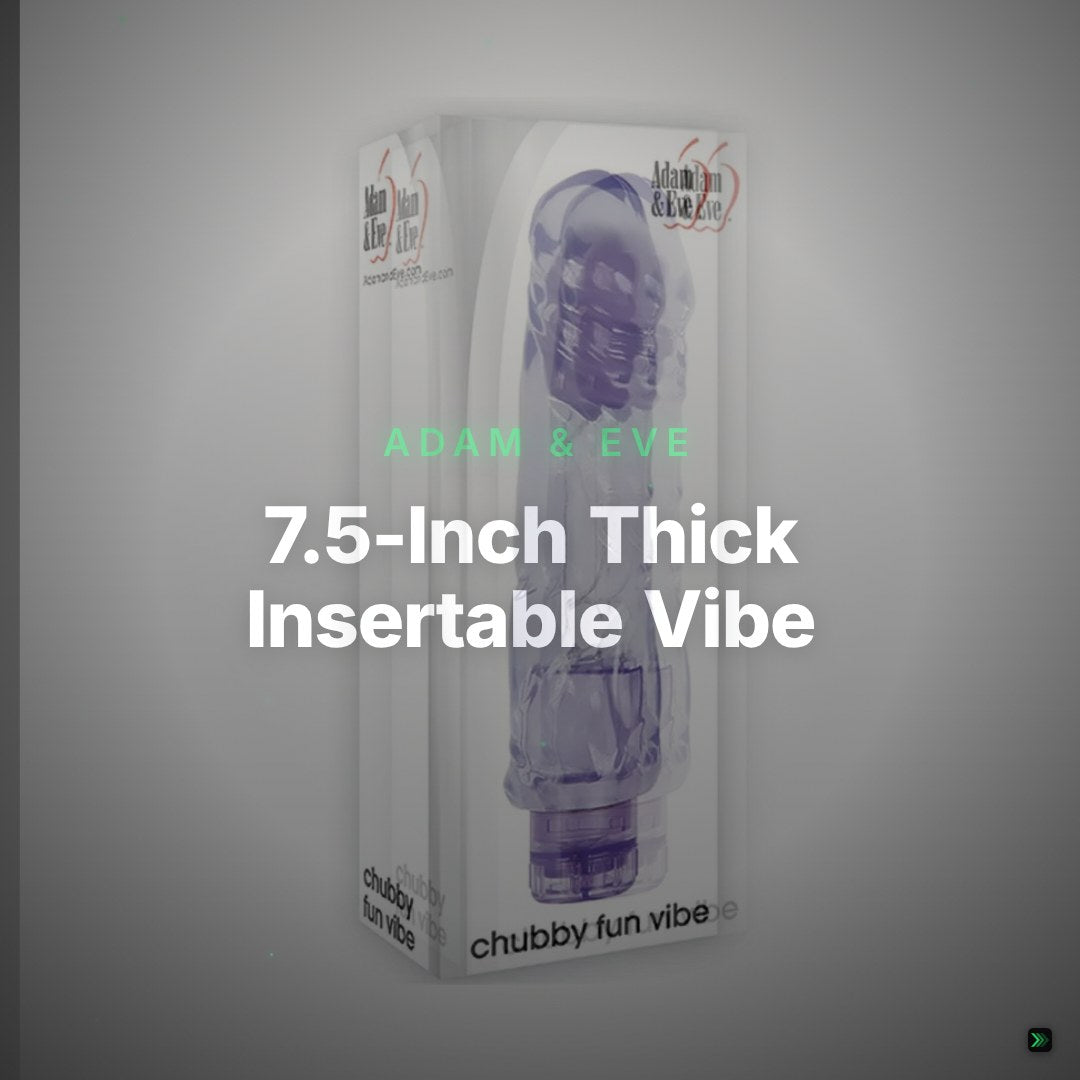 Adam &amp; Eve 7.5-Inch Thick Insertable Vibe – Clean Showcase