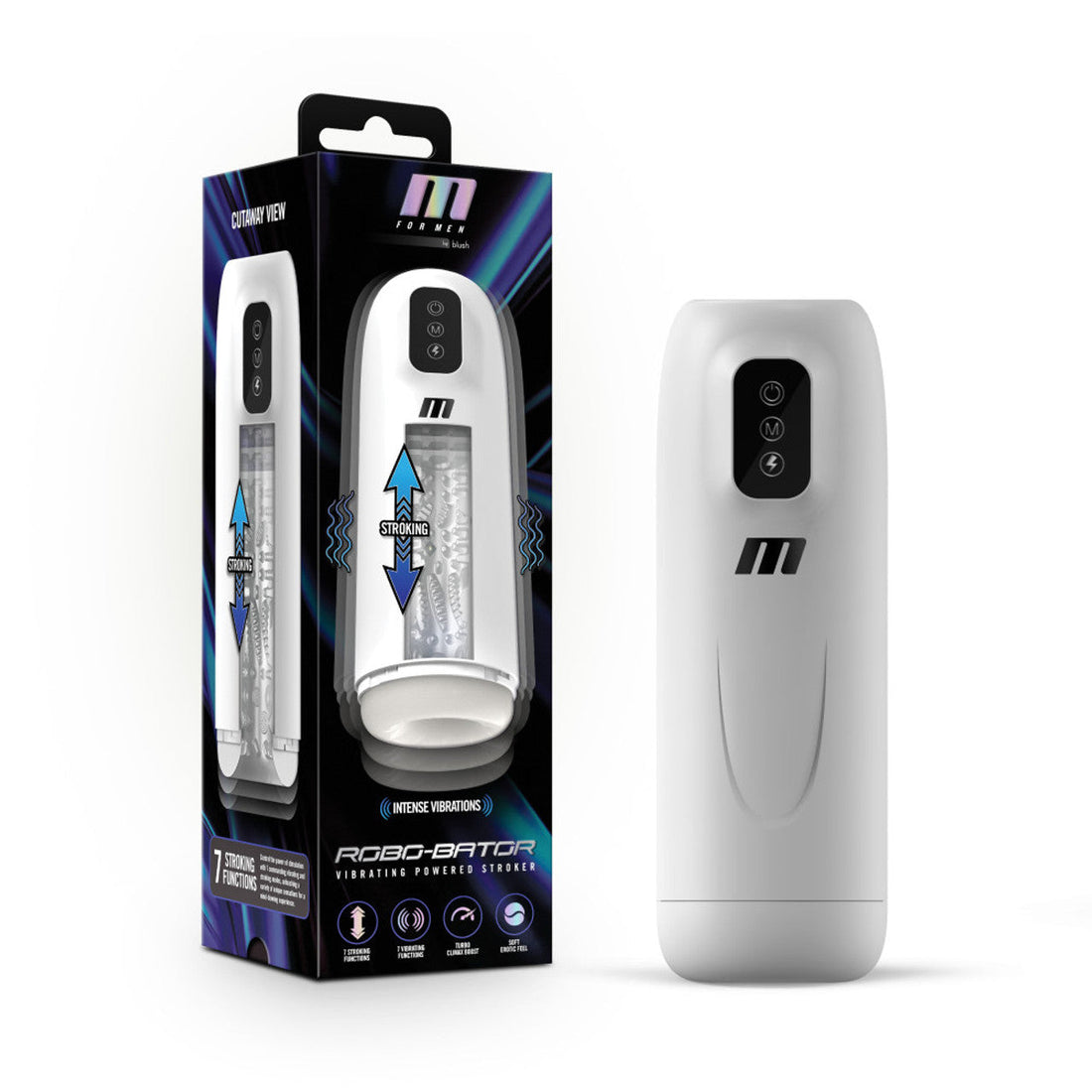 M for Men Robo-Bator Rechargeable Masturbator BLUSH