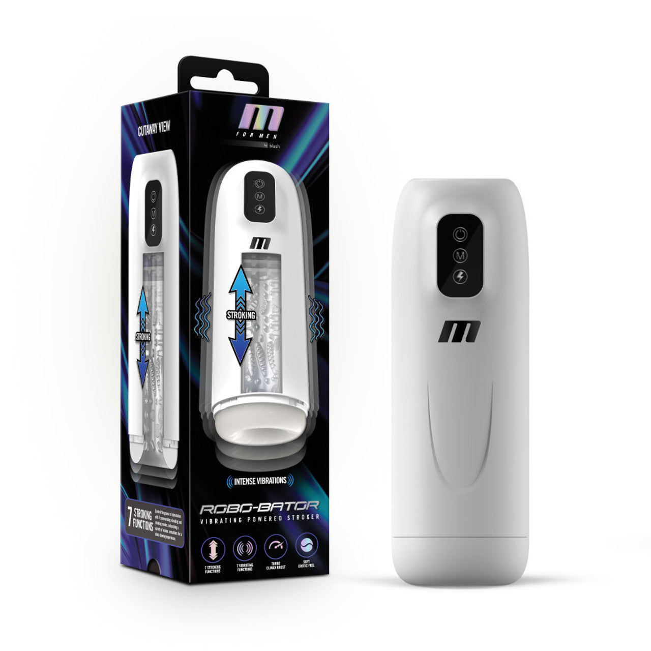 M for Men Robo-Bator Rechargeable Masturbator BLUSH