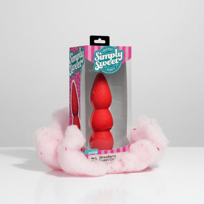 Red silicone product in packaging with &