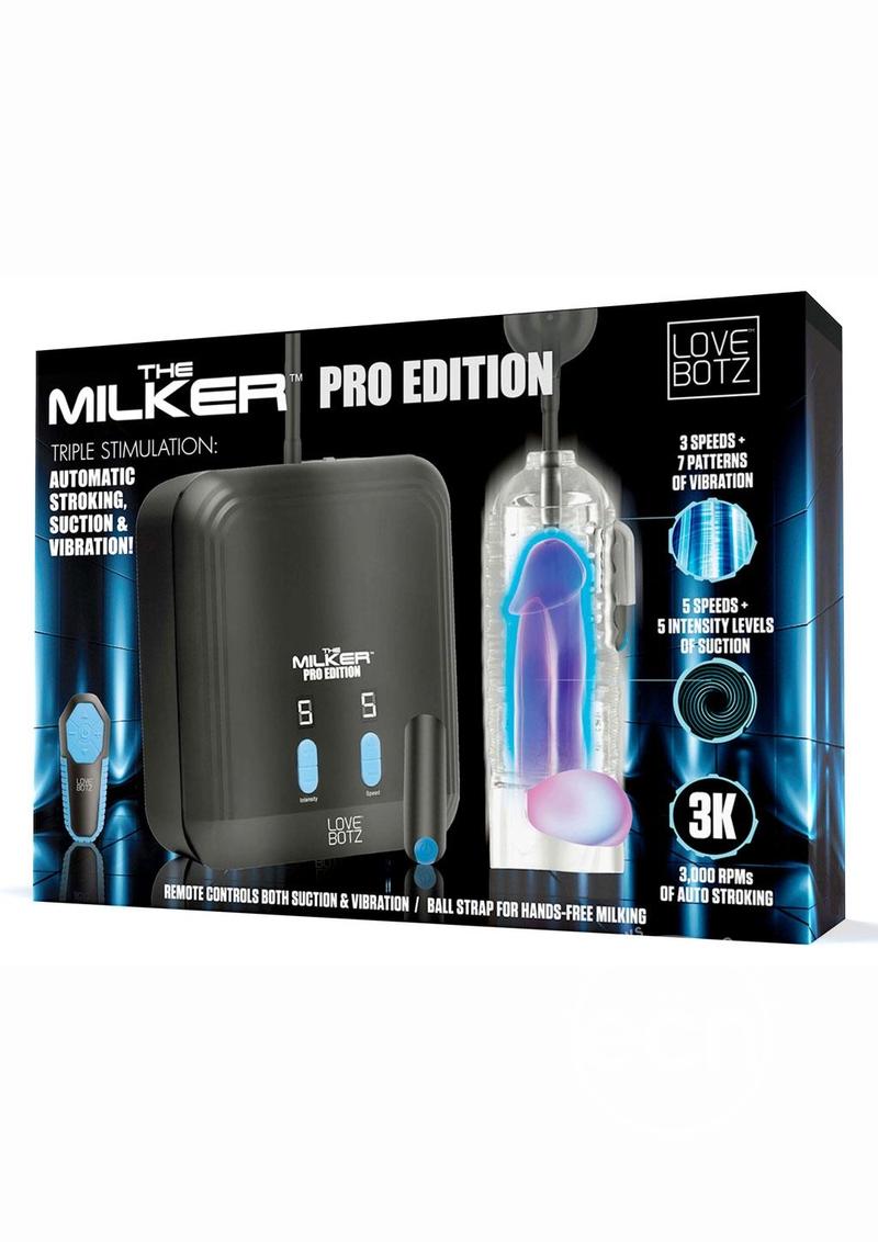 LoveBotz The Milker Pro Edition Remote Control Masturbator - Black - SP BOUTIQUE