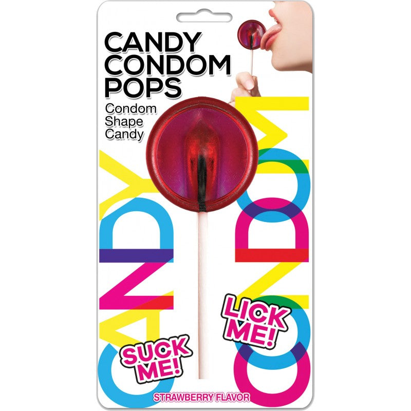 Candy Condom Pop - Strawberry - SP BOUTIQUE