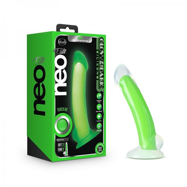 Neo Elite - Glow-in-the-dark Omnia - 7-inch Silicone Dual-density Dildo - Neon Green SP BOUTIQUE