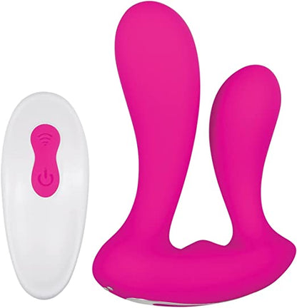 Powerful Remote Controlled Vibrator - Dual Entry Silicone Massager with 9 Speeds, Waterproof Design - SP BOUTIQUE