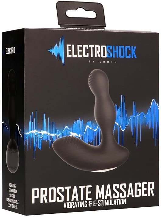 Electroshock E-Stimulation Vibrating Prostate Massager Black SP BOUTIQUE