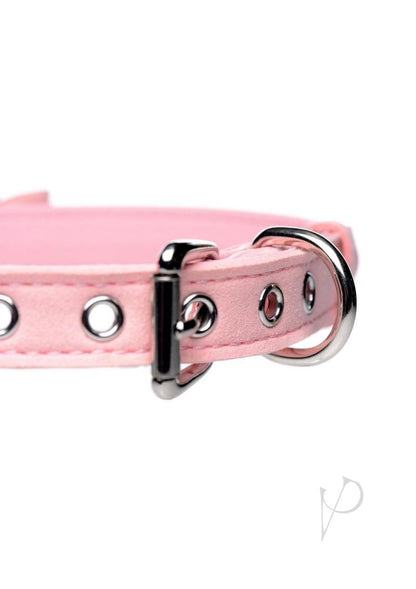Master Series Sugar Kitty Cat Bell Collar - Pink/Silver - SP BOUTIQUE