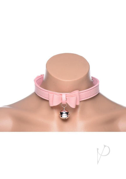 Master Series Sugar Kitty Cat Bell Collar - Pink/Silver - SP BOUTIQUE