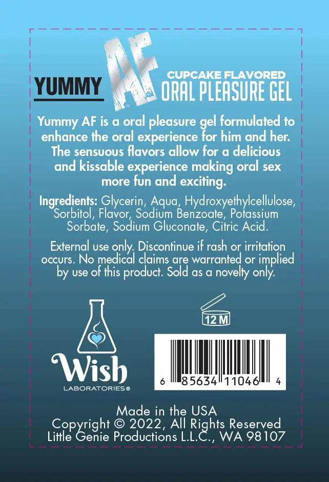 Yummy AF Sugar-Free Oral Pleasure Gel - Vegan &amp; Cruelty-Free for Juicy Sensations - SP BOUTIQUE