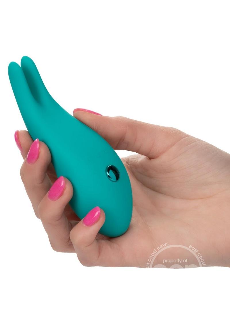 Pixies Bunny Rechargeable Silicone Finger Vibrator - Green - SP BOUTIQUE