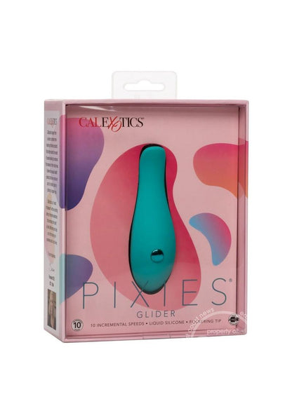 Pixies Glider Rechargeable Silicone Finger Vibrator - Green - SP BOUTIQUE