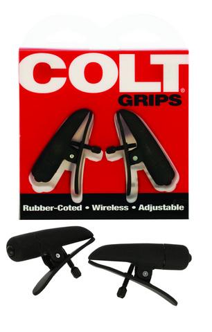 Colt Grips Vibrating Nipple Clamps Black - SP BOUTIQUE