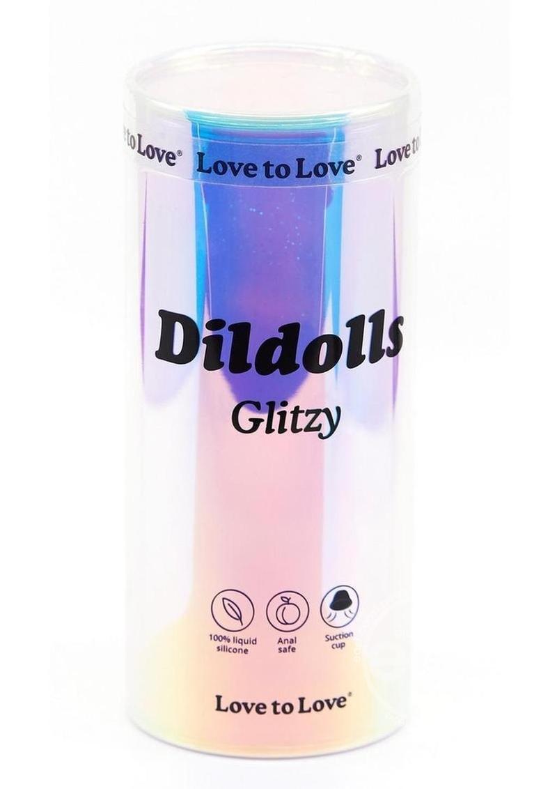 Dildolls Glitzy Silicone Dildo - Pink - SP BOUTIQUE