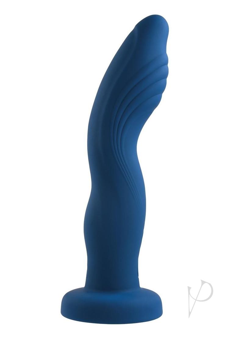 Gender X Snuggle Up Rechargeable Silicone Dual Vibrating Strap-On with Remote Control - Blue/Black - SP BOUTIQUE