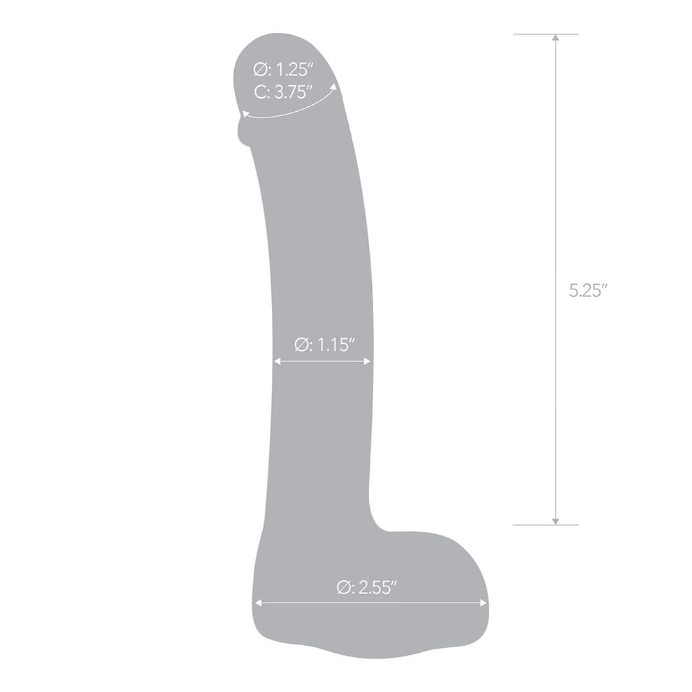 Realistic Curved Glass G-Spot Dildo ELECTRIC EEL