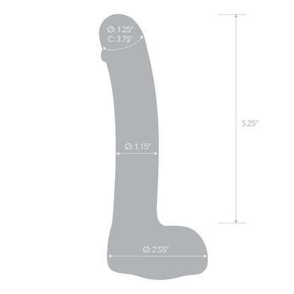 Realistic Curved Glass G-Spot Dildo ELECTRIC EEL