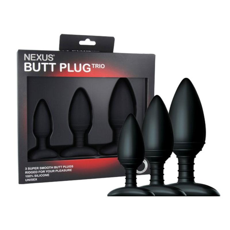 Nexus Butt Plug Trio 3 Silicone Plugs Small Medium Large - SP BOUTIQUE