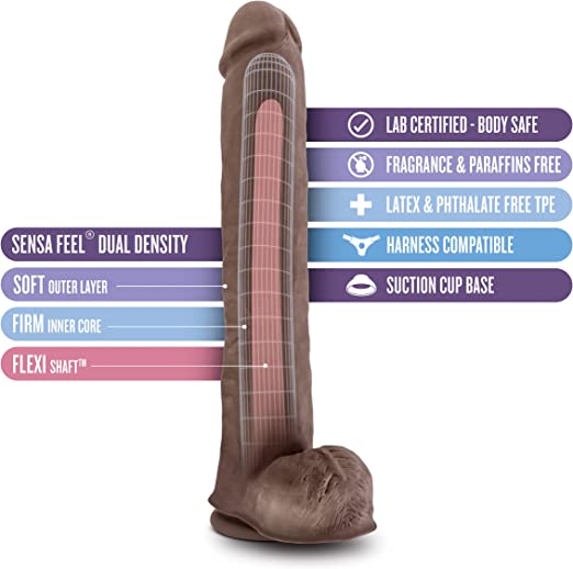 Au Naturel - Daddy - 14in Sensa Feel Dual Density Dildo - SP BOUTIQUE