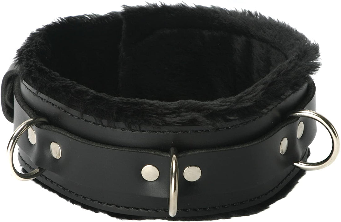 Strict Leather Premium Fur Lined Locking Collar S/M - SP BOUTIQUE