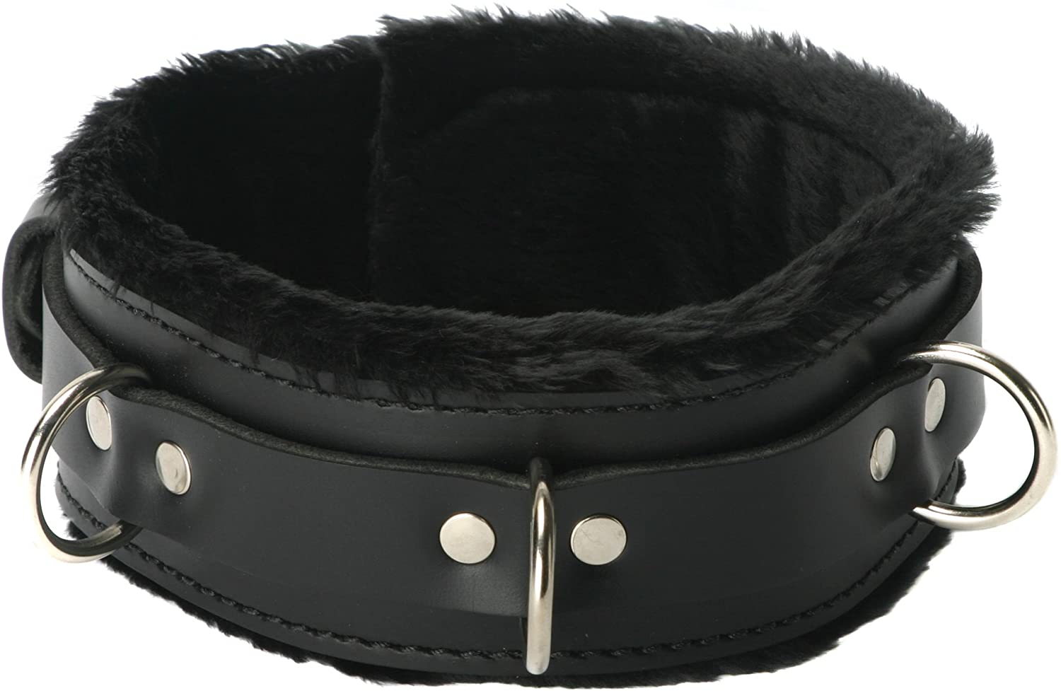 Strict Leather Premium Fur Lined Locking Collar S/M - SP BOUTIQUE