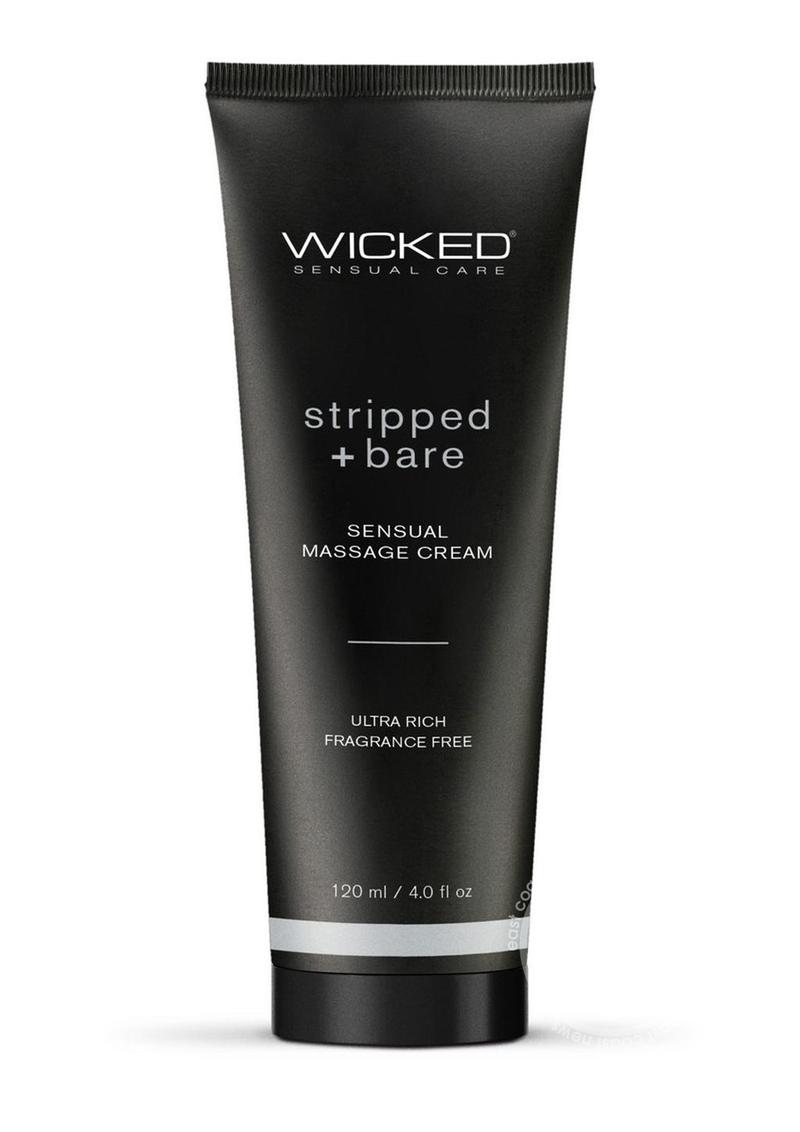 Wicked Sensual Massage Cream - Stripped &amp; Bare, Rich Oils &amp; Vitamins for Ultimate Relaxation - SP BOUTIQUE
