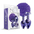 Nixie Metal Butt Plug Set W/jewel Inlaid & Pom Pom - SP BOUTIQUE