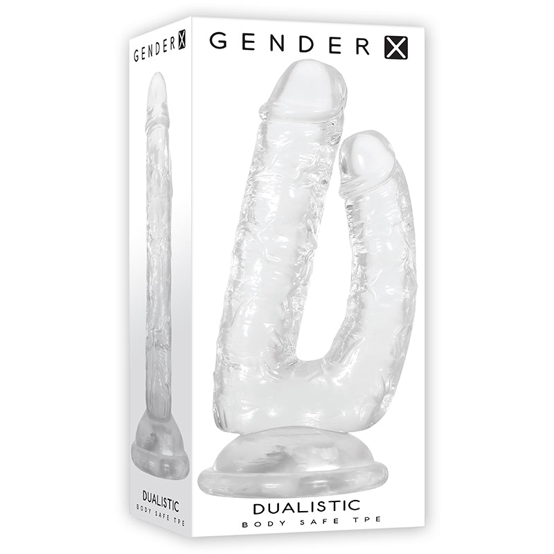 Gender X Dualistic Double-Shafted Dildo Clear - SP BOUTIQUE