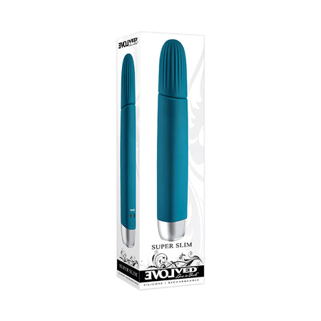 Evolved Super Slim Silicone Rechargeable Teal - SP BOUTIQUE