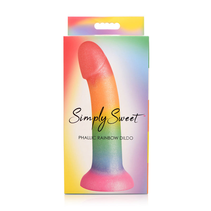 Simply Sweet Phallic Silicone Dildo Rainbow - SP BOUTIQUE