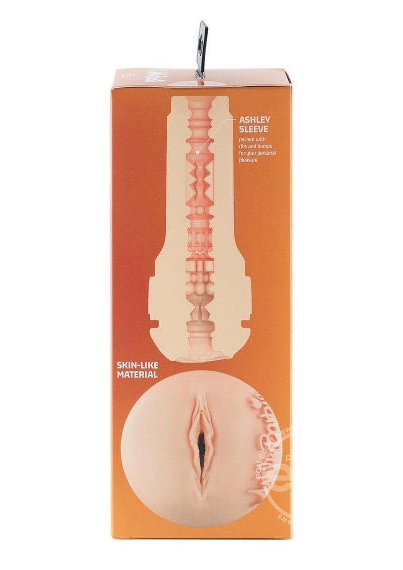 Kiiroo Feel Ashley Barbie Stroker - Interactive Masturbator With Realistic Design - Black/Vanilla - SP BOUTIQUE