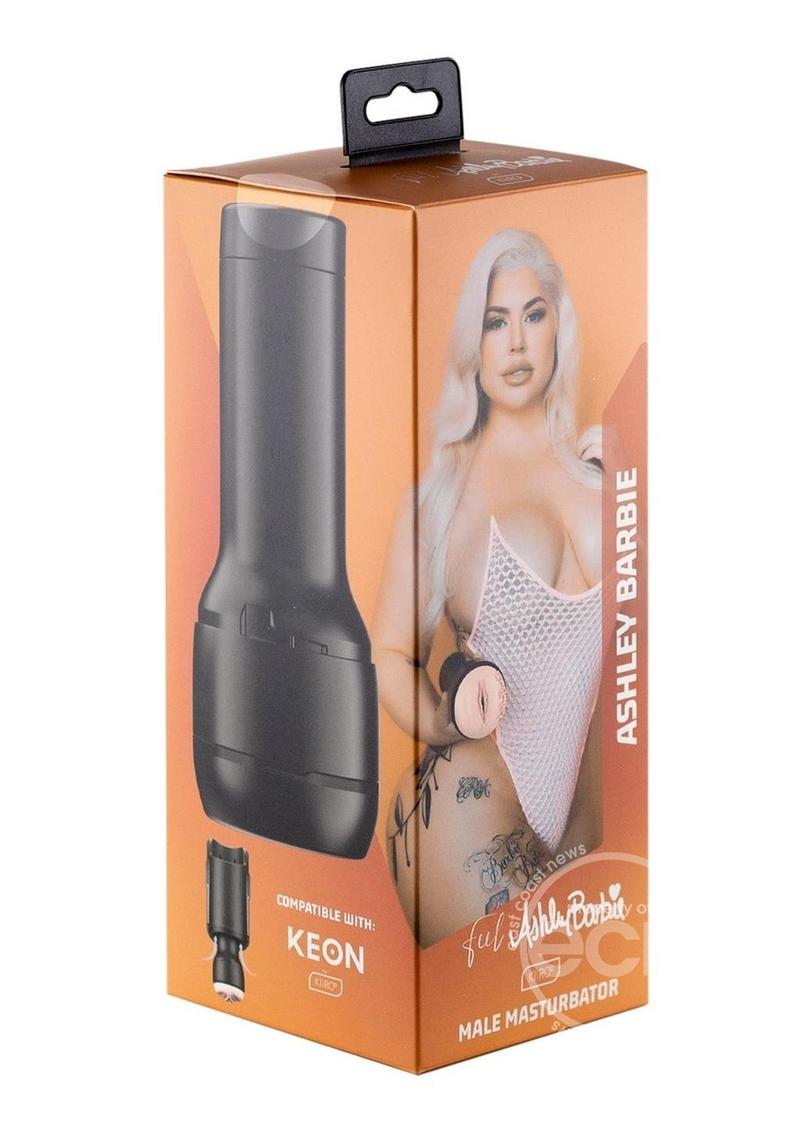 Kiiroo Feel Ashley Barbie Stroker - Interactive Masturbator With Realistic Design - Black/Vanilla - SP BOUTIQUE