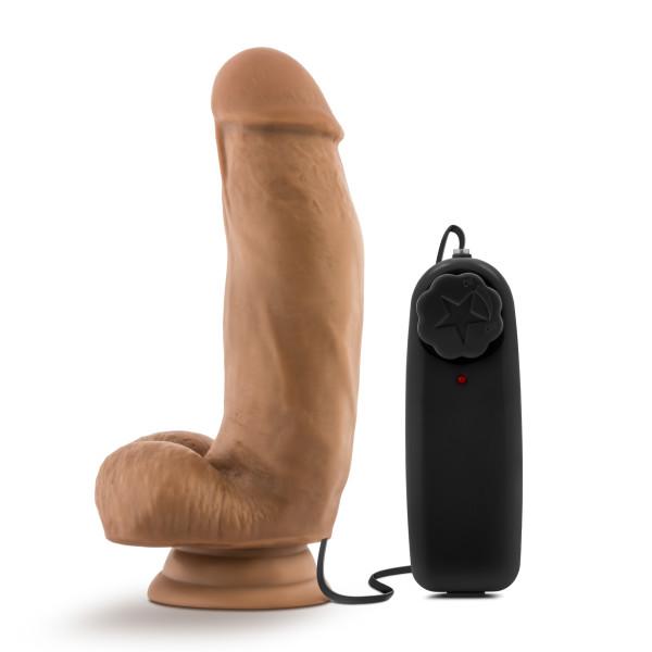 MMA Fighter Vibrating 7 inches Realistic Cock Mocha - SP BOUTIQUE
