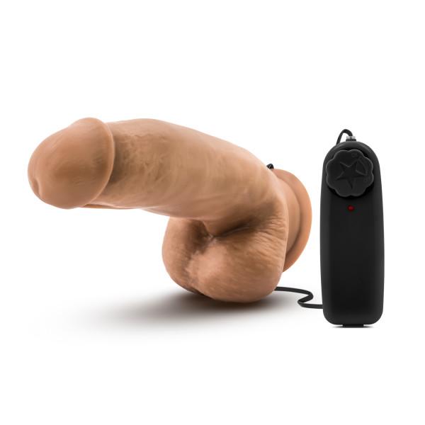 MMA Fighter Vibrating 7 inches Realistic Cock Mocha - SP BOUTIQUE