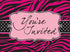 Pink Zebra Diecut Invitations 8pk - SP BOUTIQUE