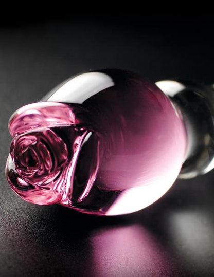 Icicles No. 12- Glass Dong With Flower On Top - SP BOUTIQUE