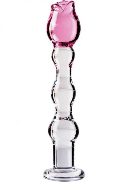 Icicles No. 12- Glass Dong With Flower On Top - SP BOUTIQUE