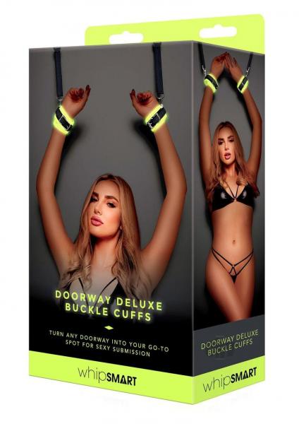 Glow In The Dark Doorway Deluxe Buckle Cuffs - Maximum Security Restraints By Whipsmart - SP BOUTIQUE