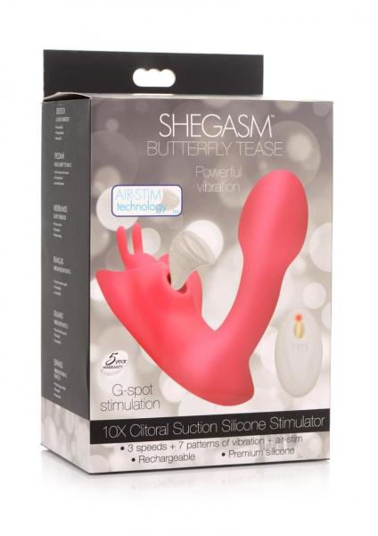 Butterfly Tease 10x Clitoral Suction Silicone Stimulator - SP BOUTIQUE