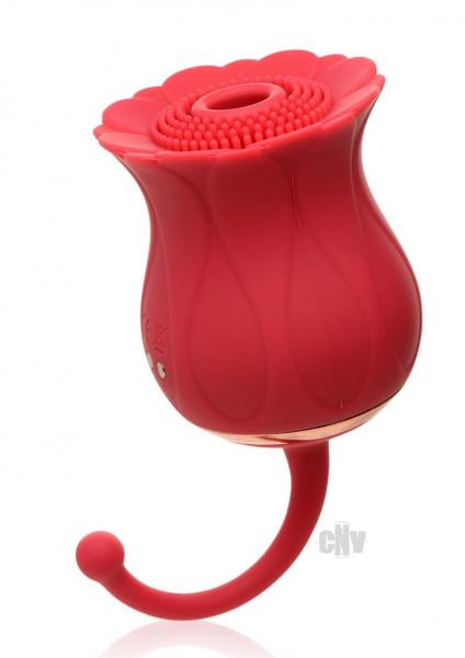 Inmi Bloomgasm Royalty Rose Textured Suction Clit Stimulator - Red - SP BOUTIQUE
