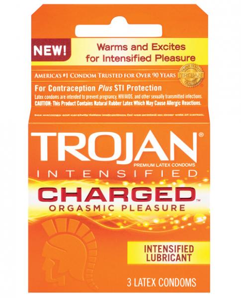 Trojan Charged W/intensified Lubricant Condoms (3 Pack) - SP BOUTIQUE