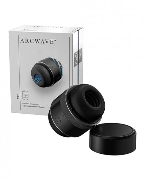 Arcwave Voy Silicone Dual End Adjustable Compact Stroker - Black/Grey - SP BOUTIQUE