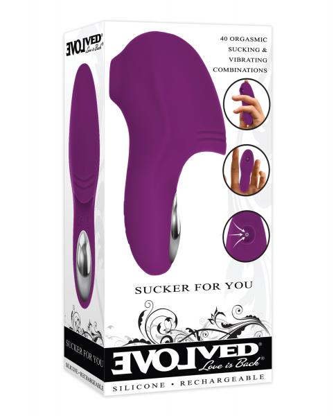 Evolved Sucker For You Finger Vibe - Purple - SP BOUTIQUE