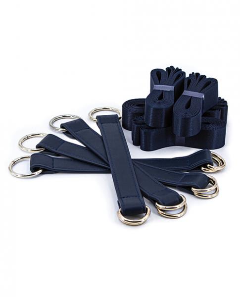 Bondage Couture Tie Down Straps - Blue - SP BOUTIQUE