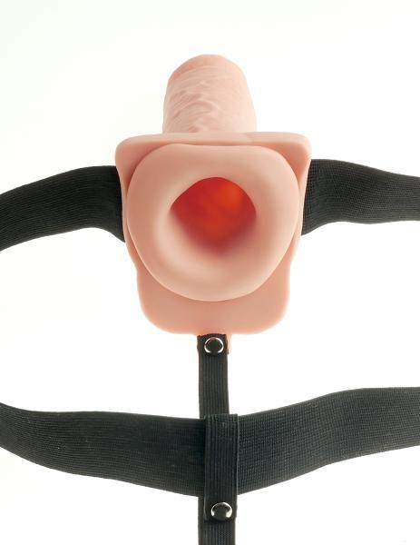 Fetish Fantasy 7in Hollow Rechargeable Strap-on With Balls, - SP BOUTIQUE