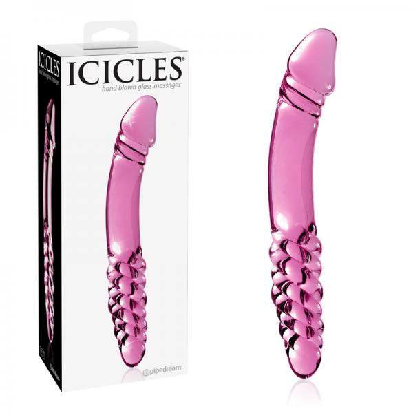 Icicles No 57 Glass Double Dildo Pink - SP BOUTIQUE
