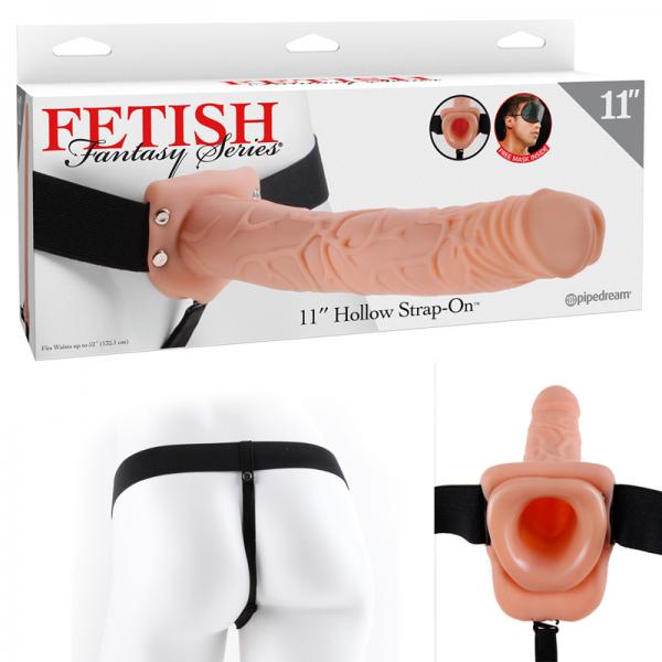 Fetish Fantasy 11in Hollow Strap-on Flesh - SP BOUTIQUE
